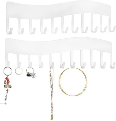 Productafbeelding van Halskettinghouder set van 2 - Wandopslag voor sieraden, ideaal voor kettingen en armbanden