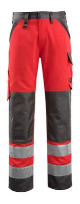 Produktbild von Mascot Hose mit Knietaschen Safe Light 15979, Farbe:hi-vis rot/dunkelanthrazit, Größe:C66