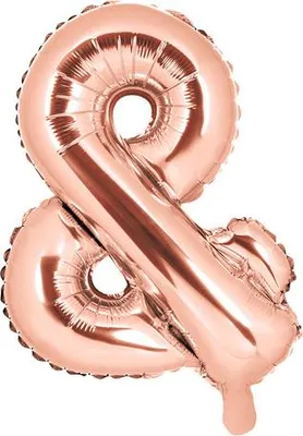 Produktbild von Folienballon &, 35cm, Roségold (1 Box / 50 Stück)