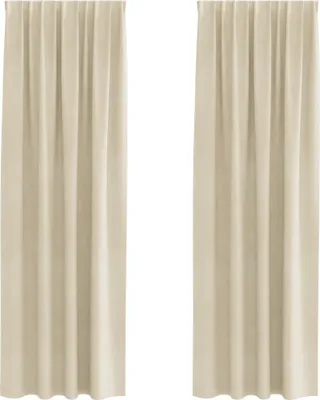 Immagine prodotto di vidaXL Tende oscuranti, 2 pezzi, color crema, 140 x 225 cm, in velluto