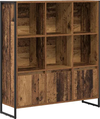 Obrázok produktu pre vidaXL Knižnica, 2 ks, staré drevo, 99,5 x 30 x 108 cm, drevotrieska