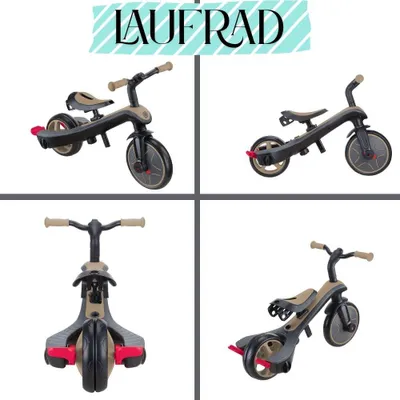 Produktbild von Globber Trike Explorer 4-in-1 Dreirad / Laufrad, Farbe:Sand