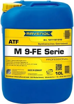 Produktbild von RAVENOL ATF M 9-FE Serie ATF MB15 Automatikgetriebeöl Vollsynthetiköl 10L 1211127-010-01-999 passend für MERCEDES-BENZ C-Klasse Limousine (W204)