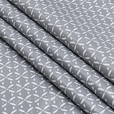 Produktbild von Runde abwaschbare Tischdecke aus Wachstuch 140 cm in Hellgrau