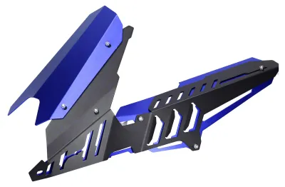 Zdjęcie produktu dla Osłona łańcucha tylnego błotnika, wykonana z aluminium CNC, pasująca do modeli Yamaha YZF-R25/YZF-R3/MT-25/MT-03 (niebieska)