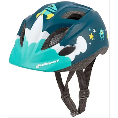 Zdjęcie produktu dla Kask Polisport „Statek kosmiczny” z bidonem i uchwytem. Rozmiar: XS (48/52 cm), kolor: niebieski