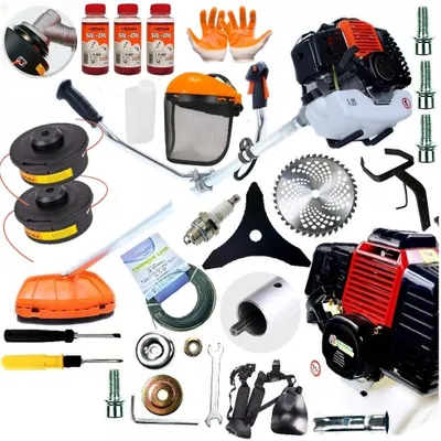 Produktbild von Motorsense Rasentrimmer Benzin 52cm3 6 PS Freischneider mit Zubehör XXL SET