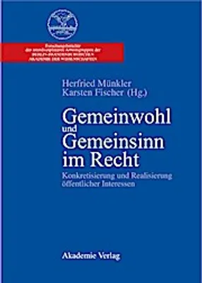 Produktbild von Gemeinwohl und Gemeinsinn im Recht