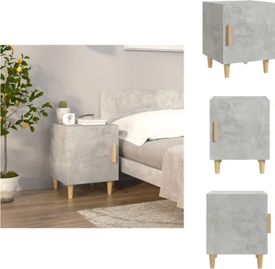 Immagine prodotto di vidaXL Comodino in cemento grigio materiale legno - Comodini