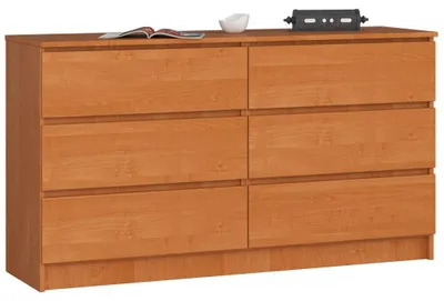 Obrázok produktu pre Komoda 138 cm s 6 zásuvkami, príborník, skriňa, výška 77 cm, hĺbka 40 cm