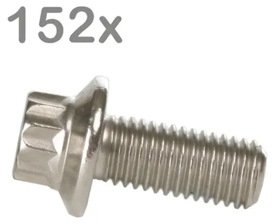 Immagine prodotto di 152 bulloni per cerchi M7x16 in acciaio inossidabile per cerchi BBS, Rial, Schmidt, O.Z. e Dynatech Carline