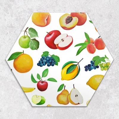 Produktbild von Glas-Herdabdeckplatten Glaskeramikkochfeld-Abdeckung Spritzschutz Glas hexagon 40 cm Obst