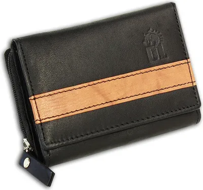 Produktbild von DrachenLeder Damen Herren Portemonnaie schwarz braun Leder D2OPZ100C