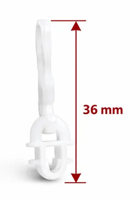 Produktbild von rewagi® 40x Gardinen-Klick-Gleiter mit Faltenhaken – Weiß – Laufnut 6 mm