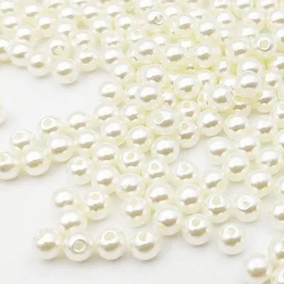 Image de Perles blanches, 6 mm, 1450 pièces, pour la fabrication de bijoux