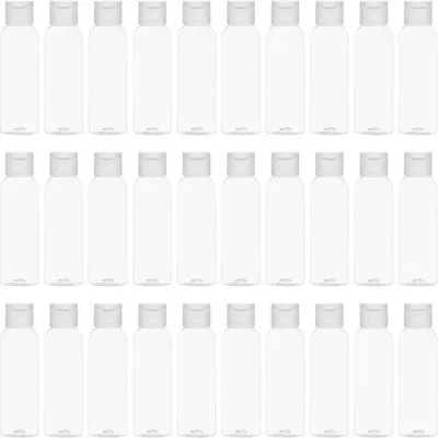 Produktbild von Famanu Nachfüllflaschen Set 30 Stück, 60 ml, transparente Flaschen für Flüssigkeiten