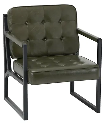 Produktbild von COLAMY Loungesessel mit Metallfüßen, Bequemer Polstersessel für Wohnzimmer, Wartezimmer und Schlafzimmer, Grün