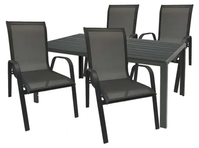 Produktbild von Gartengarnitur Sitzgarnitur 5-teilig 180x90cm Aluminium Non-Wood
