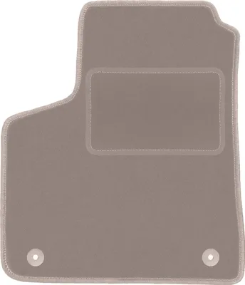 Produktbild von Fahrerfußmatte Velours beige passend für Chevrolet Rezzo (2000-2011, Minivan) – mit Befestigungen – passgenau
