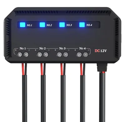 Sicherungskasten 12V mit Relais, wasserdicht, 4-Wege, LED-Anzeige