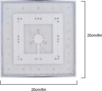 Produktbild von LED-Regenfall-Duschkopf Quadratischer Duschkopf Automatisch RGB Farbwechsel Temperatursensor Duschkopf für Badezimmer