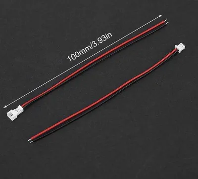 Zdjęcie produktu dla 20 szt. mikro-wtyczek 125 mm, 2–3-pinowych, z przewodem 100 mm, wtyczki do płytek drukowanych