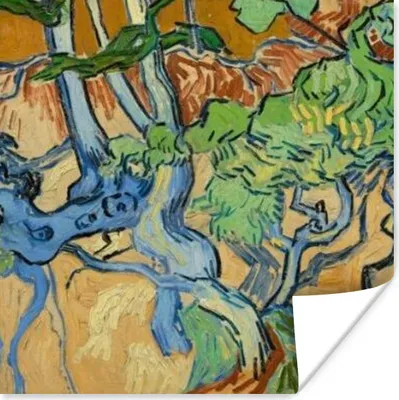 Produktbild von MuchoWow® Poster Baumwurzeln - Vincent van Gogh 75x75 cm - Wand Dekoration