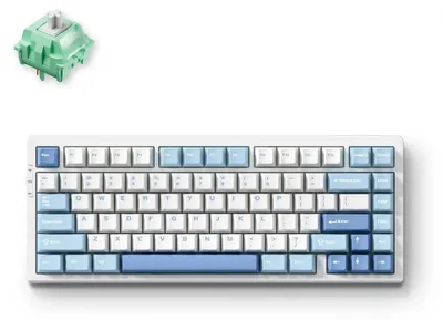 Immagine prodotto di MCHOSE G75 Pro, 75%, con e senza fili, USB + RF wireless + Bluetooth, tasti meccanici, layout QWERTY, colore blu