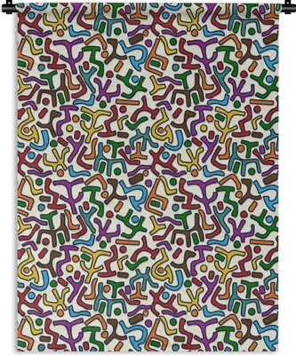 Produktbild von MuchoWow® Wandteppich Wandbehang Abstrakt - Muster - Afrika 150x200 cm Tapisserie Dekoration Wandtuch - Wandaufhängung - Moderner