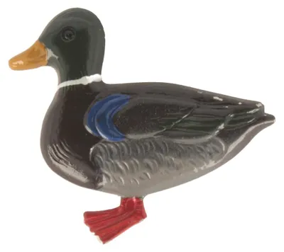 Hutanstecker Ente bemalt von Hut-Breiter in bunt