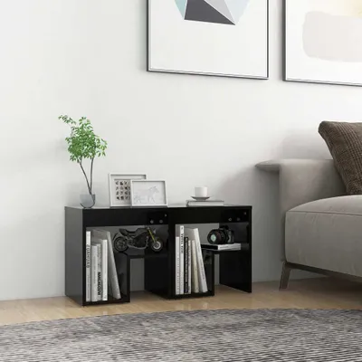 Obrázek produktu pro vidaXL Noční stolky 2 ks Černá 40x30x40 cm Dřevěný materiál