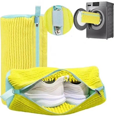 Produktbild von Waszak voor sneakers en tennisschoenen, geel, herbruikbaar, pluche.