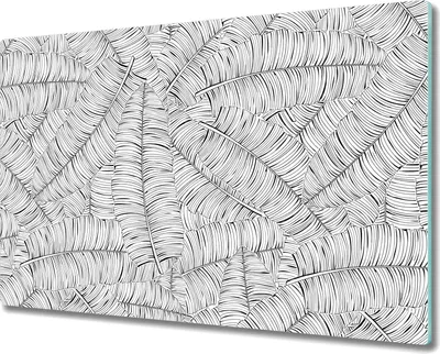 Produktbild von Glas Schneidebrett Herdabdeckplatten Schneideplatten - 80x52 cm - Bananenblätter