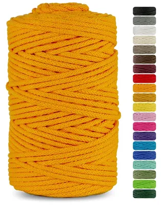 Makramee-Garn dunkelgelb 3 mm x 100 m Baumwollkordel