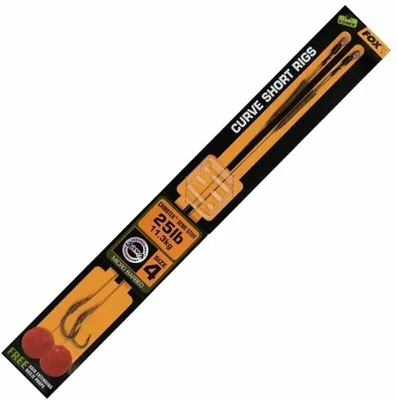 Produktbild von Fox Fishing Edges Curve Short Rig Camotex Semi Stiff # 4 Silver Angelhake