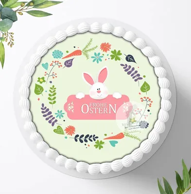 Produktbild von Für die Geburtstags Torte ein Tortenaufleger, Zuckerbild mit dem Motiv: Ostern, Essbares Foto für Torten, Fondant, Ø 20cm, 0047c