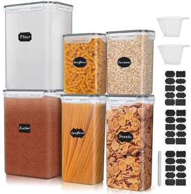 Immagine prodotto di Set di contenitori ermetici, 6 pezzi, 8,5/2,8/2 L, per la conservazione in cucina
