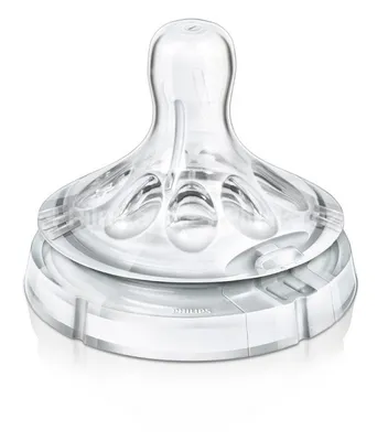 Produktbild von Philips AVENT Babyflaschen Sauger SCF657/27 Sauger für Neugeborene, 2er-Pack, Anti-Kolik-Ventil
