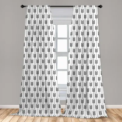 Immagine prodotto di Abakuhaus, tende per finestre, motivo a foglie, set da 2 pannelli, 150 x 225 cm