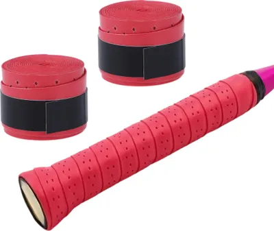 Produktbild von 2 Stück Tennisschläger-Griffband, Trockenes Tennisschläger-Übergriffband, Rutschfestes Saugfähiges Griffband, Atmungsaktives Schläger-Übergriffband, Rot