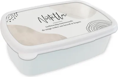 Produktbild von KitchenYeah® Lunchbox Brotzeit Brotdose 17x11 cm Nutella - Sprichwörter - Zitate - Nutella Definition - Wörterbuch Kinder Brotzeitdose - Lunch Box - Kinder - Sandwich-Box - Schulbox - Lunch Boxen