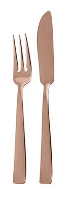 Productafbeelding van Vlak bestekset "Sambonet Fisch" voor 24 personen, roestvrij staal/PVD koper, modelnummer 62712C88
