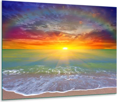 Obrázek produktu pro Kryt varné desky Skleněný kryt varné desky 60x52cm Pláž