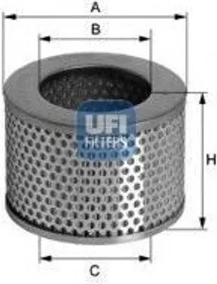 Produktbild von Luftfilter UFI 27.107.00 für BMW Isetta (100, 101, 102, 103) Filtereinsatz