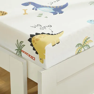 Productafbeelding van Babybed Spannlaken - Grote Dinosaurussen - 140 x 70 cm