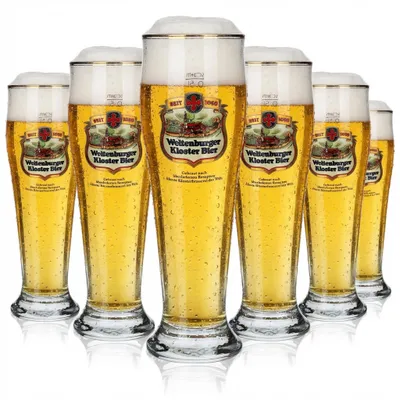 Produktbild von 6x Weltenburger Kloster Bier Glas 0,5l Weißbierglas Hefeweizen Kontur Gläser Set