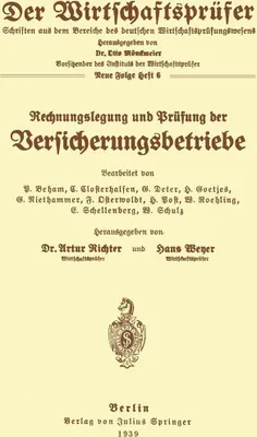 Produktbild von Rechnungslegung und Prüfung der Versicherungsbetriebe