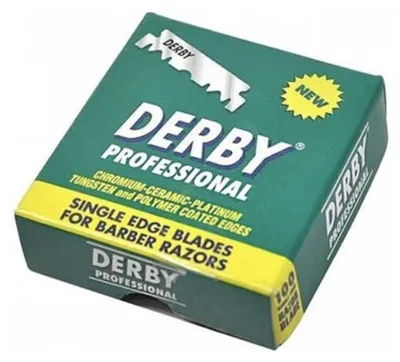 Zdjęcie produktu dla Derby - Platinum Half Blades Green - Żyletki Połówki Do Golenia Brzytwą 100 szt.