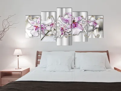 Produktbild von Akustikbild Blumen 200x100 cm Bilder Akustikschaum Hochleistungsschallabsorber Schallschutz Leinwand 5 tlg Wandbild Raumakustik Schalldämmung b-B-0079-b-n