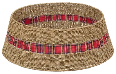 Produktbild von vidaXL Weihnachtsbaumkragen Rund Natur Ø 75 x 25 cm das Seegras